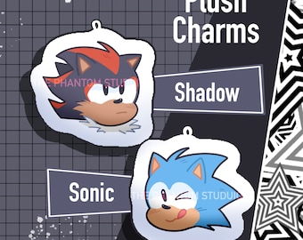 Sonic and Shadow Plush Charms | Pillow Charm | Keychains