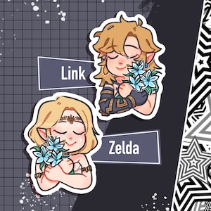 Tears of the Kingdom Link- en Zelda-stickers | Vinyl | Stickers: