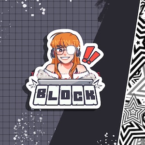 Persona 5 Futaba &quot;BLOCK&quot; Sticker | Phantom Thieves | Matte | Decals | Stationery