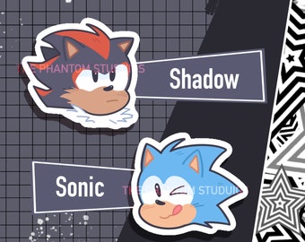 Sonic and Shadow Stickers | Vinyl | Decals