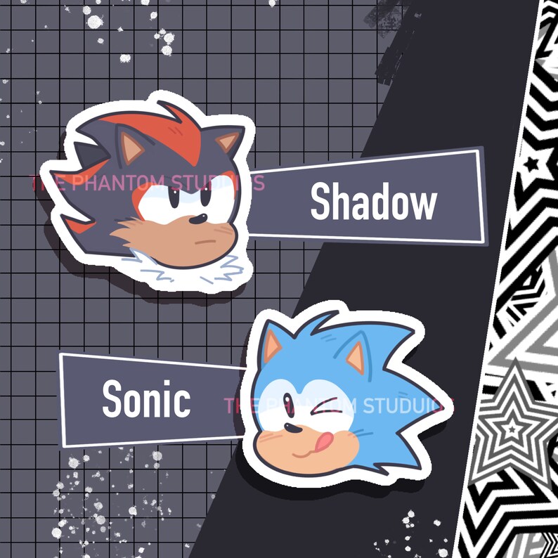 Sonic and Shadow Stickers | Vinyl | Decals - Etsy