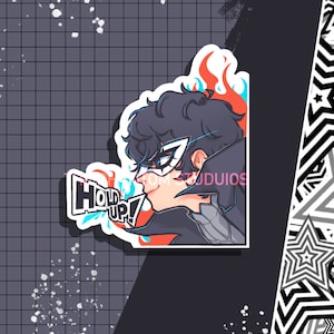 Persona 5 Joker HOLD UP! Sticker | Phantom Thieves | Matte | Decals | Stationery