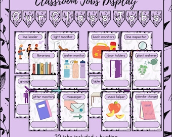 Editable Tropical Classroom Jobs Display Resource | Classroom Organisation | Class Job Roles |