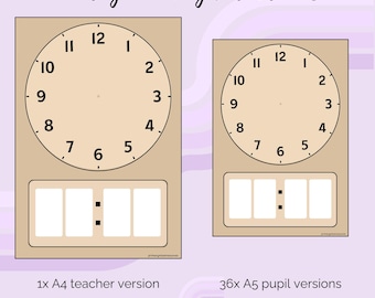 Analogue and Digital Clock Template | Time Activities | Maths Resources | Primary Teacher |