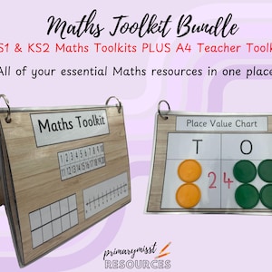 Teacher and Pupil KS1 and KS2 Maths Toolkits Maths Resources Maths Pack Ten Frame Hundred Square Number Line Bar Model
