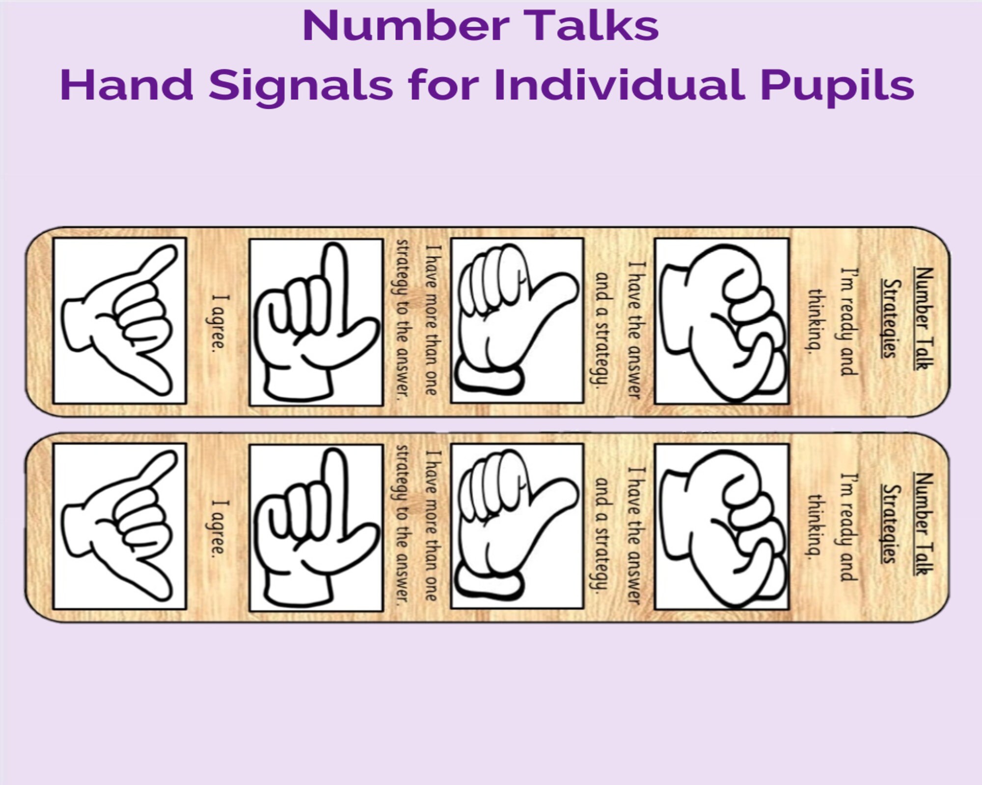 Number Talks Prinable Sign Editable Number Talks Natural Display - Etsy