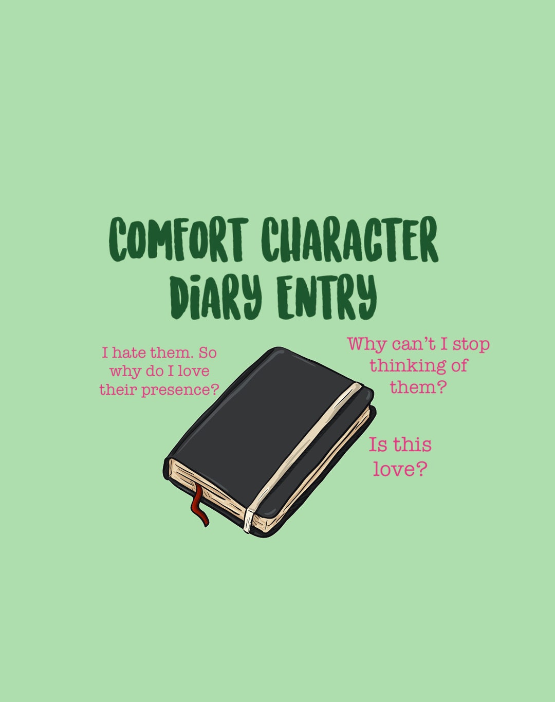 Comfort Character Diary Entry Etsy