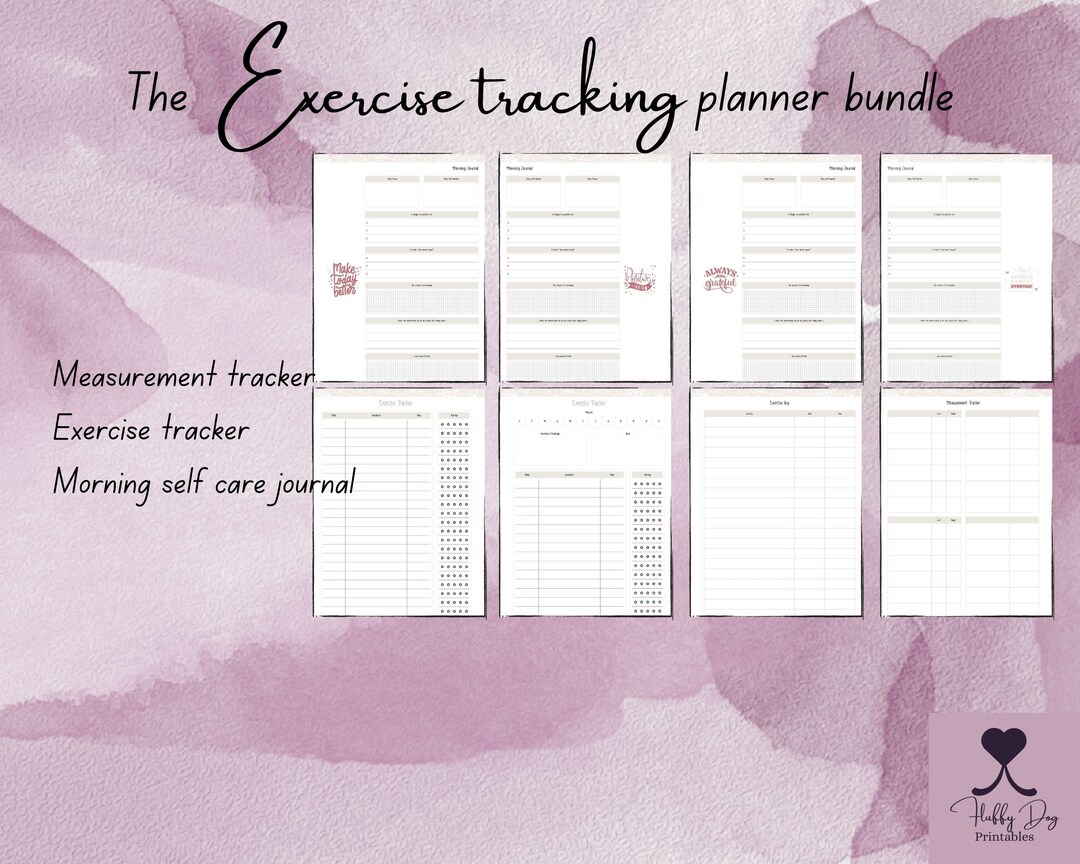 Workout Tracker Printable Exercise Planner Fitness Journal - Etsy Australia