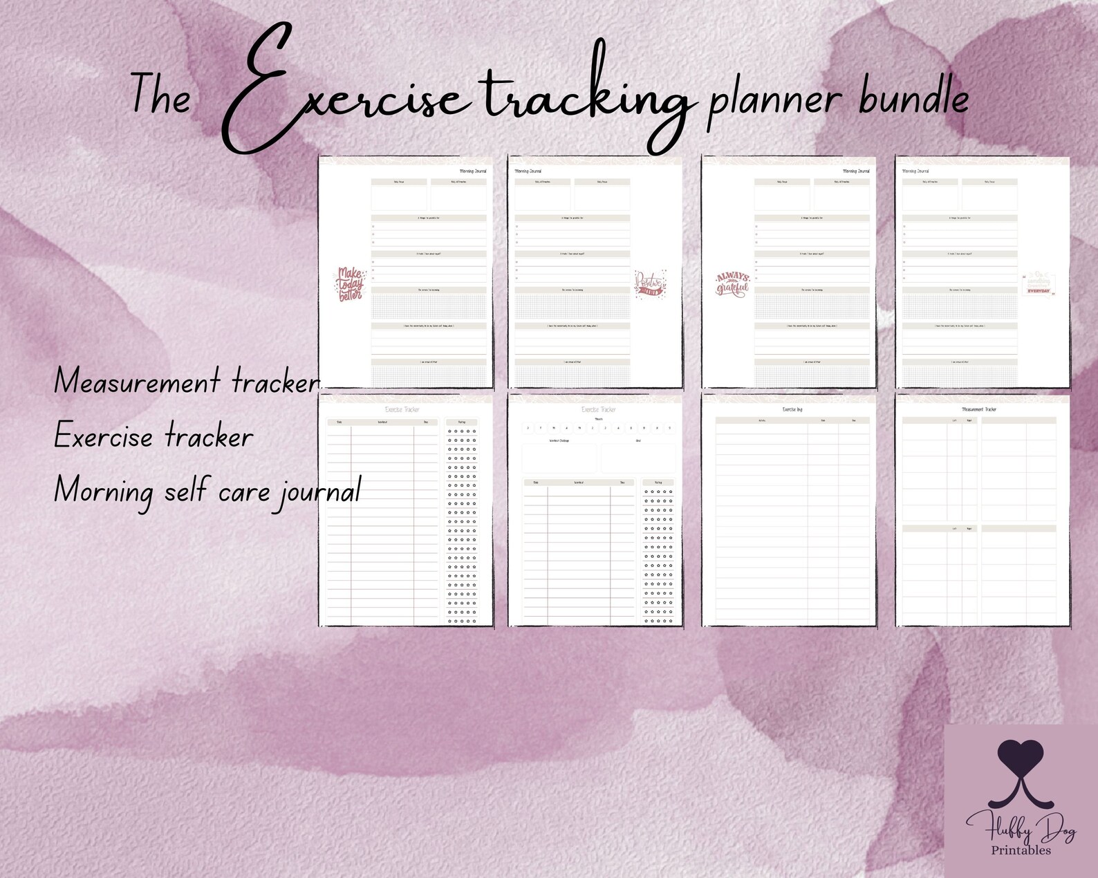 Workout Tracker Printable, Exercise Planner, Fitness Journal ...