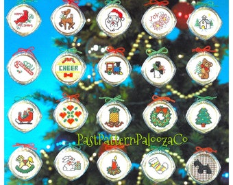 Vintage Cross Stitch Patterns 50 Mini Classic Christmas Ornaments PDF Instant Digital Download Cute Holiday Designs 2-3 Inch