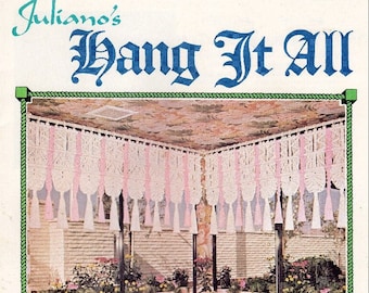 Vintage Julianos Hang It All Book 4 Macrame Patterns eBook PDF Instant Digital Download 12 Unique Retro 1970s Knotwork Projects