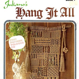 Vintage Julianos Hang It All Book 2 Macrame Patterns eBook PDF Instant Digital Download Ultimate Knot Guide 81 Knots