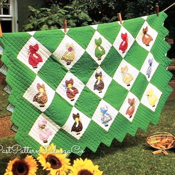 Girl Applique Quilt Sewing Patterns Etsy