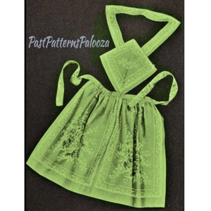 Vintage Sewing Pattern Womens Retro Dish Towel Apron PDF Instant Digital Download Quick Easy Sew Mid Century Hostess Housewife Chic
