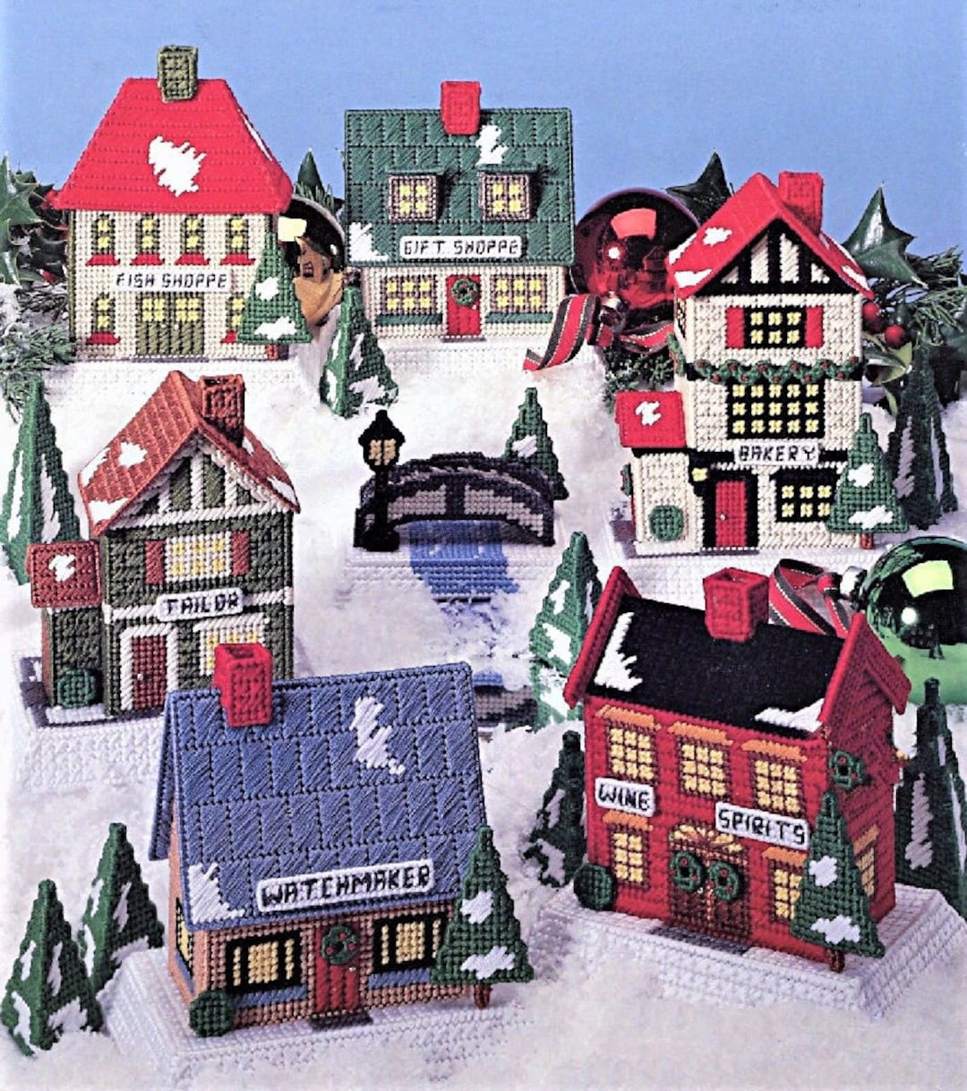 Vintage Plastic Canvas Patterns Victorian Christmas Shopping Village PDF Instant Digital Download Holiday Olde Shoppes Town 10 Mesh - Etsy vintage-plastic-canvas-patterns-victorian-christmas-shopping-village-pdf-instant-digital-download-holiday-olde-shoppes-town-10-mesh-etsy