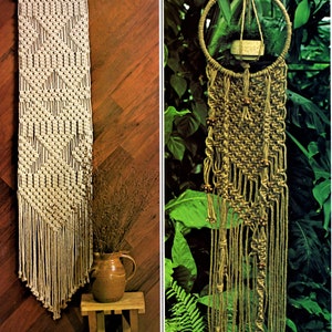 Livre Vintage Macrame Wallworks - 12 Suspensions Murales & 4 Tables Suspendues - Craft Publications