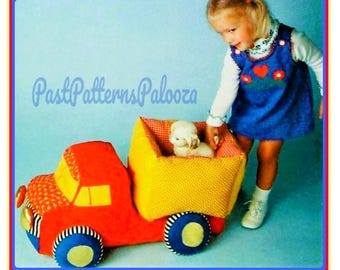 Vintage Sewing Pattern 25" Fabric Dump Truck Soft Sculpture Toy PDF Instant Digital Download Child Toddler Play Vehicle Gift