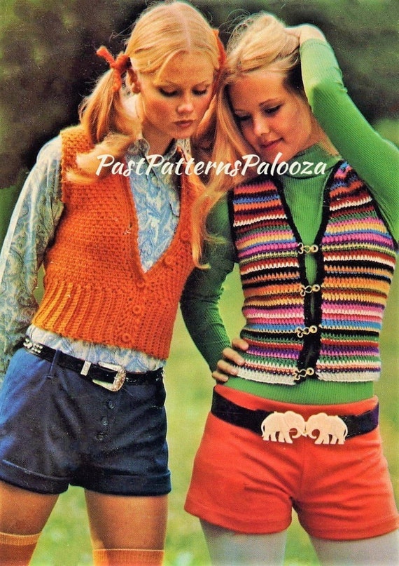 Crochet Pattern Knit Look Ribbed Women Vest Sweater, Comfort Slipover  Jumper Pullover, Winter Clothing, DIY, Instant Download 