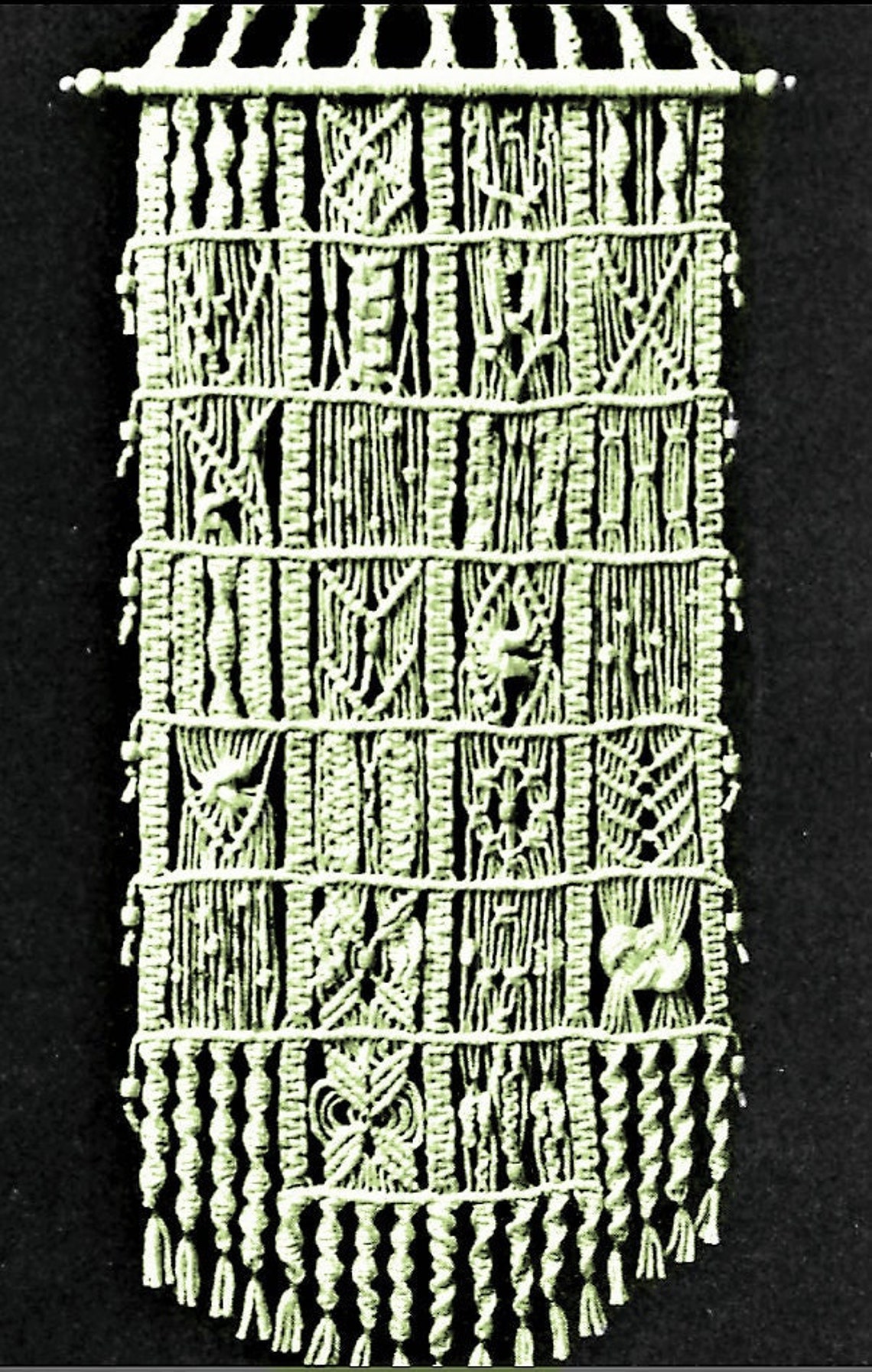 Macrame Sampler Vintage Macrame Sampler Wall Hanging Pattern 34