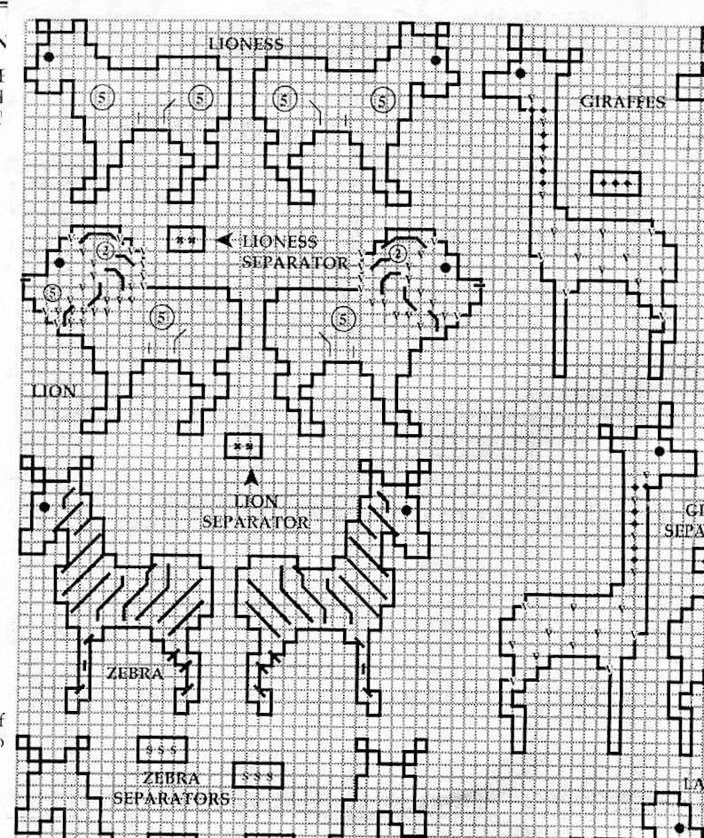 Vintage Plastic Canvas Pattern Noahs Ark Toy Play Set or Centerpiece Display PDF Instant Digital Download 7 Mesh image 4