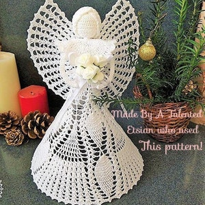 Vintage Crochet Patterns Cotton Thread Lace Christmas Angel Ornaments Centerpieces Tree Toppers PDF Instant Digital Download 7 Designs imagen 3