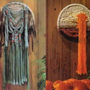Vintage Macrame Patterns Book Fiber Form & Fantasy Opus No. 1 PDF Instant Digital Download Home Decor Wall Hangings Lamps Bed Headboard 1970 image 4