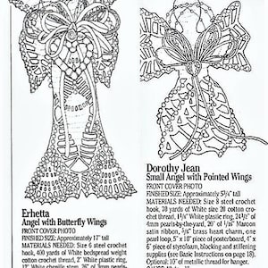Vintage Crochet Patterns Cotton Thread Lace Christmas Angel Ornaments Centerpieces Tree Toppers PDF Instant Digital Download 7 Designs imagen 5