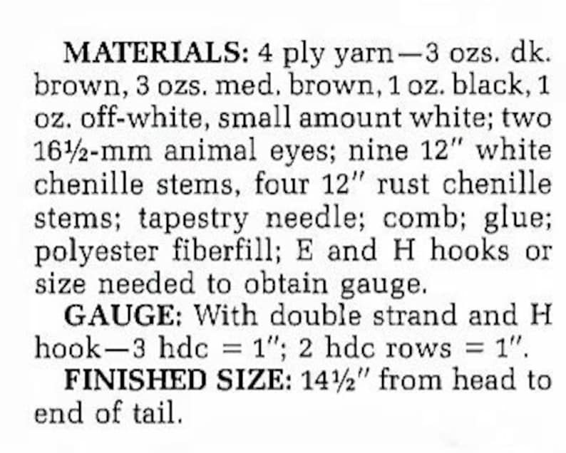 Vintage Crochet Great Horned Owl Pattern PDF Instant Digital Download Amigurumi Plush Stuffed Toy Brown Realistic Owl Bird of Prey afbeelding 4