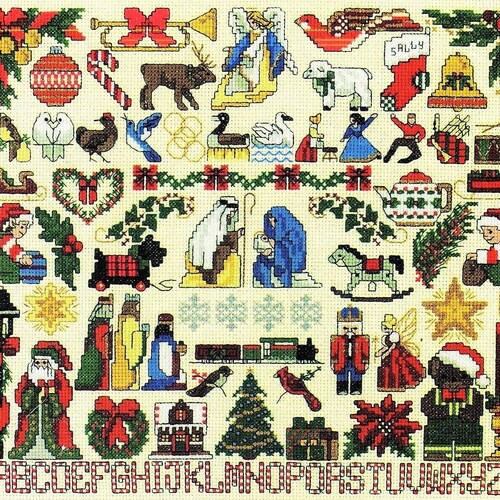 Vintage Cross Stitch Patterns Mini Christmas Motifs PDF Instant Digital Download Embroidery 59 Cute Holiday Designs A1
