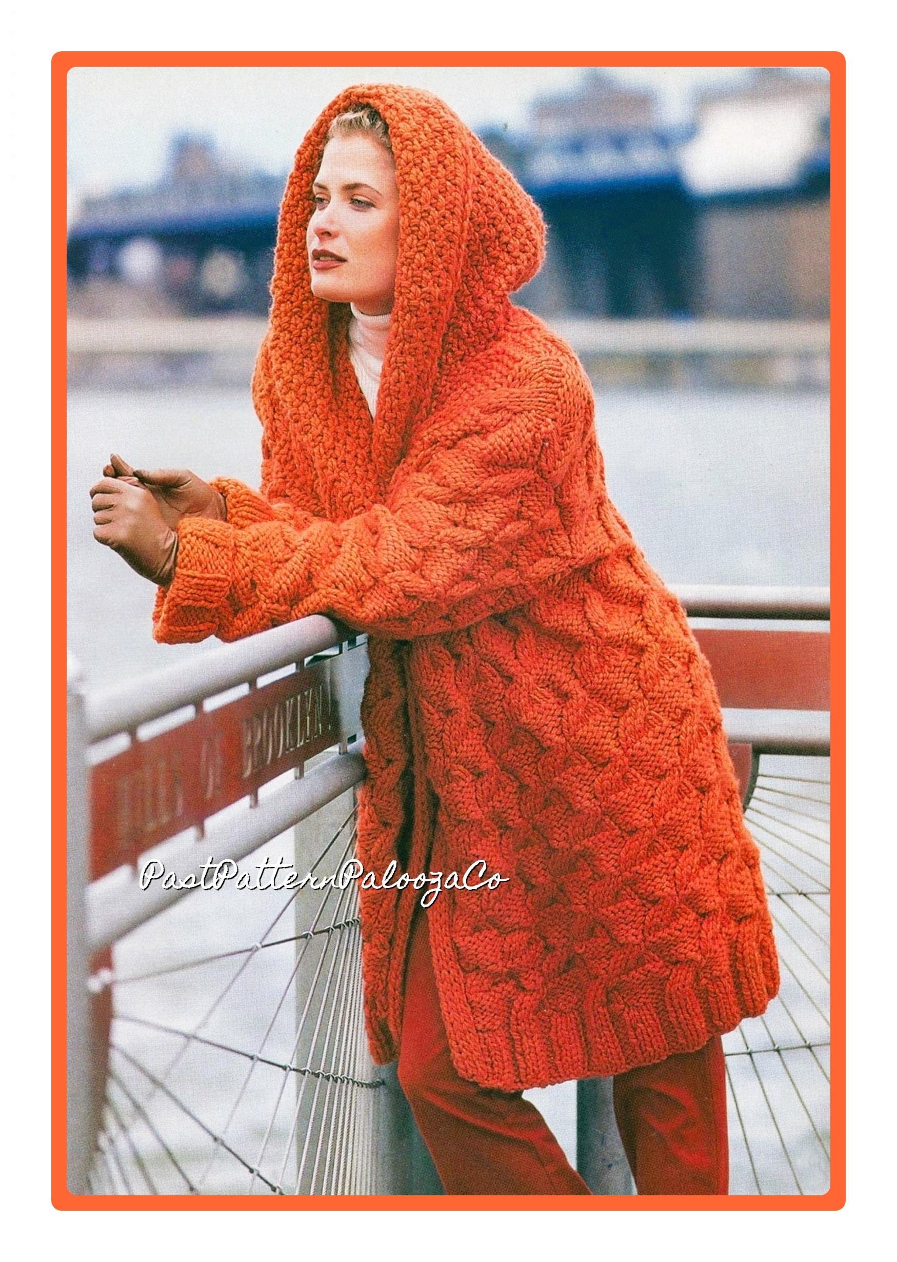 Knit Hooded Coat - Etsy Knit Hooded Coat - Etsy