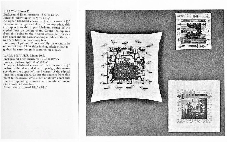 Vintage Cross Stitch Pattern Retro Whimsical Psychedelic Mod Quirky Animals PDF Instant Digital Download 1970s Embroidery 12 Designs image 9
