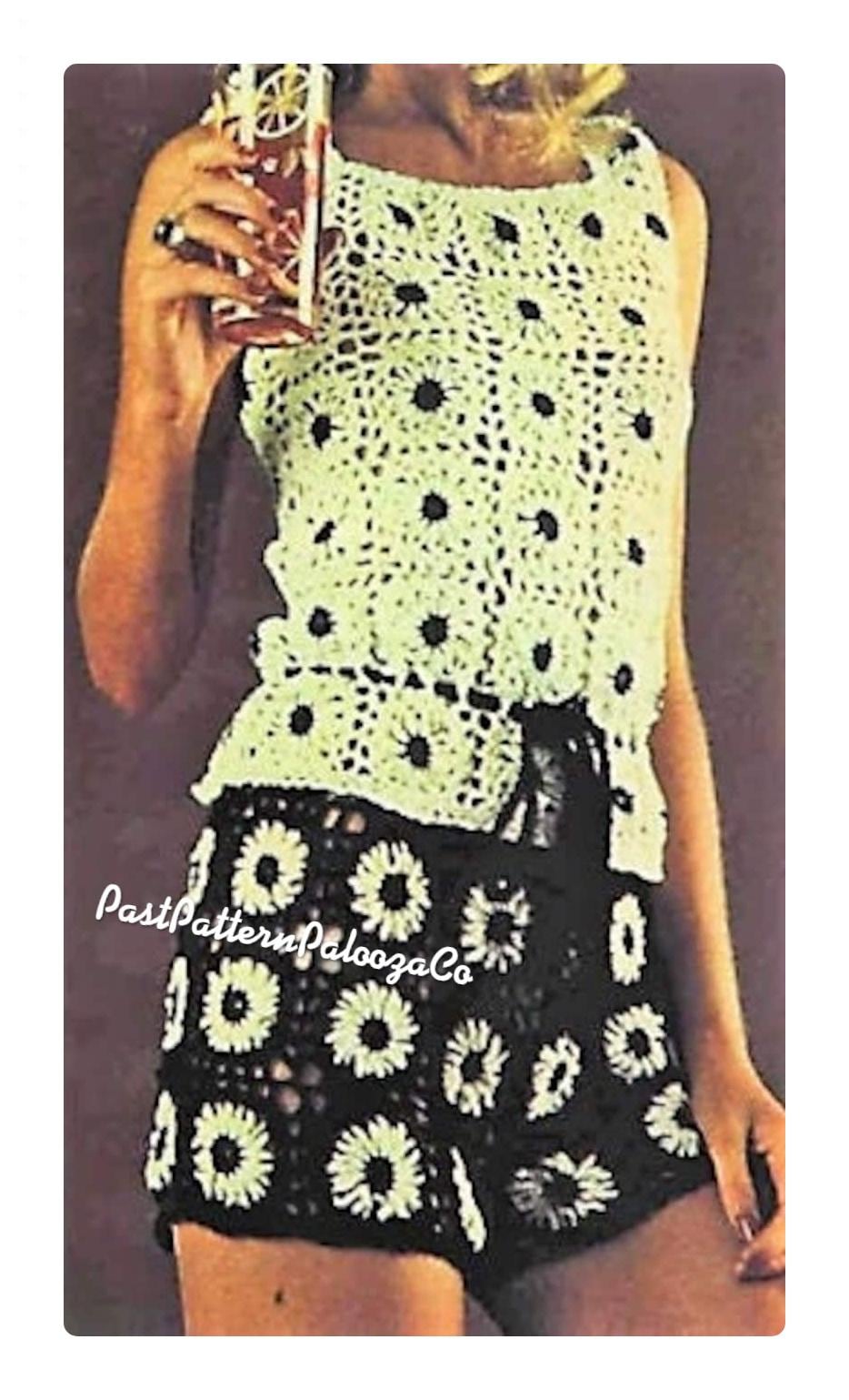 30 Women’s Crochet Shorts Patterns To Make Before Summer Hits 28 Granny Square Daisy Shorts Set