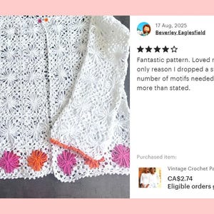 Vintage Crochet Pattern Womens Summer Tops Lace Granny Square Motif Top & Jacket Vest Short Long Sleeves PDF Instant Digital Download 4 Ply image 4