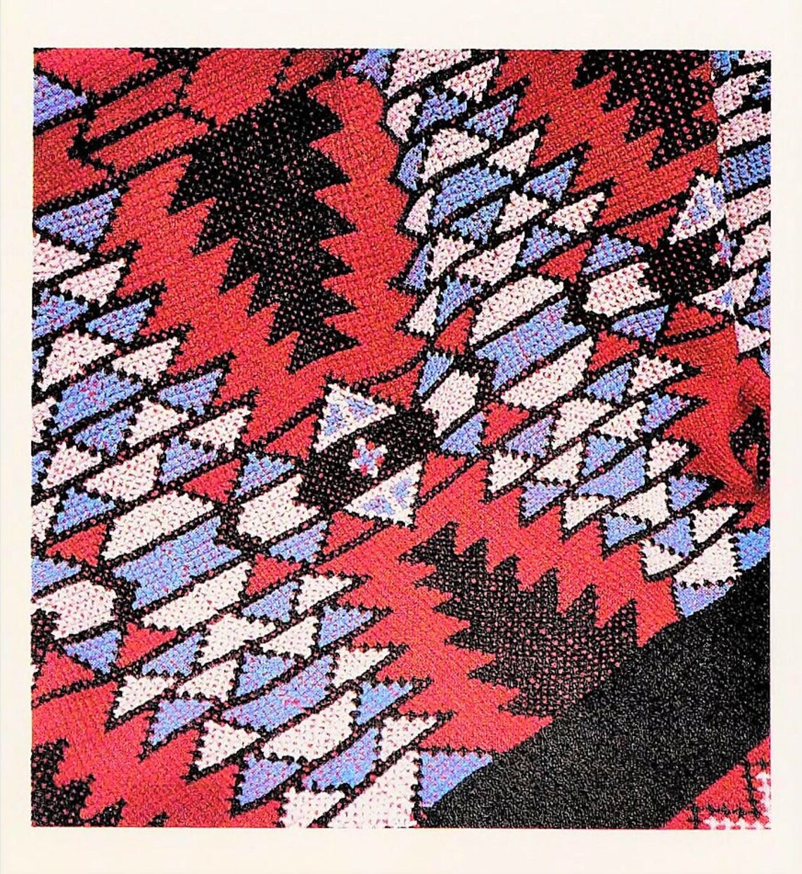Vintage Crochet Afghan Pattern Native American Indian Throw Blanket PDF ...