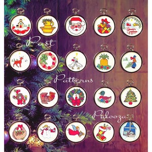 Vintage Cross Stitch Patterns 50 Mini Country Christmas Ornaments PDF Instant Digital Download Classic Holiday Designs 2-3 Inch