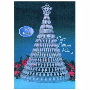 Vintage Christmas Beading Pattern Large 30&quot; Crystal Safety Pin Christmas Tree PDF Instant Digital Download Holiday Centerpiece Bead Craft