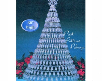Vintage Christmas Beading Pattern Large 30&quot; Crystal Safety Pin Christmas Tree PDF Instant Digital Download Holiday Centerpiece Bead Craft