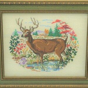 Vintage Cross Stitch Pattern Woodland Deer Family Stag Buck Doe Fawn PDF Instant Digital Download Embroidery Needlepoint Forest Animals 1942 image 5