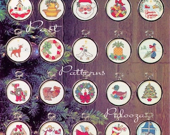 Vintage Cross Stitch Patterns 50 Mini Country Christmas Ornaments PDF Instant Digital Download Classic Holiday Designs 2-3 Inch