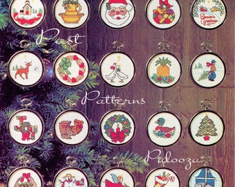 Vintage Cross Stitch Patterns 50 Mini Country Christmas Ornaments PDF Instant Digital Download Classic Holiday Designs 2-3 Inch