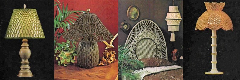 Vintage Macrame Patterns Book Fiber Form & Fantasy Opus No. 1 PDF Instant Digital Download Home Decor Wall Hangings Lamps Bed Headboard 1970 image 6