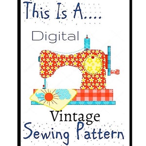 Vintage Sewing Pattern Classic Sunbonnet Sue Bed Quilt PDF Instant Digital Download Twin Bed Patchwork Applique Blocks Bedspread 52x73 image 5