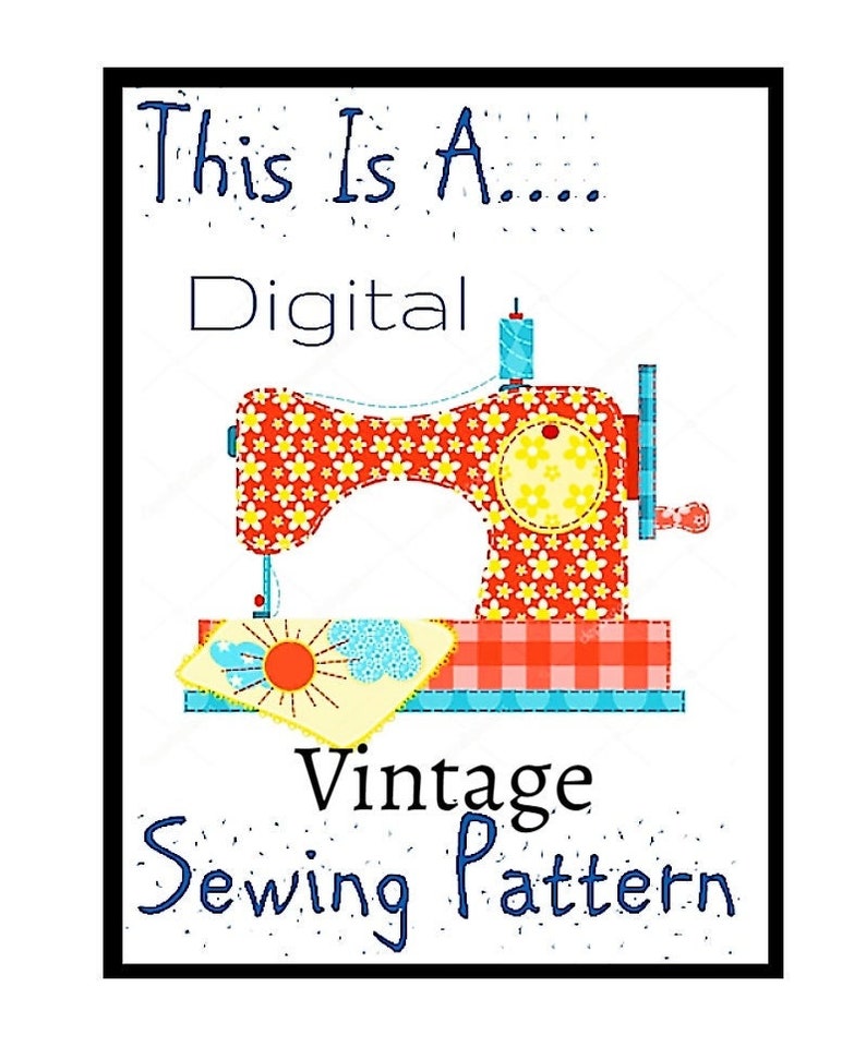 Vintage Sewing Pattern Classic Sunbonnet Sue Bed Quilt PDF Instant Digital Download Twin Bed Patchwork Applique Blocks Bedspread 52x73 image 5