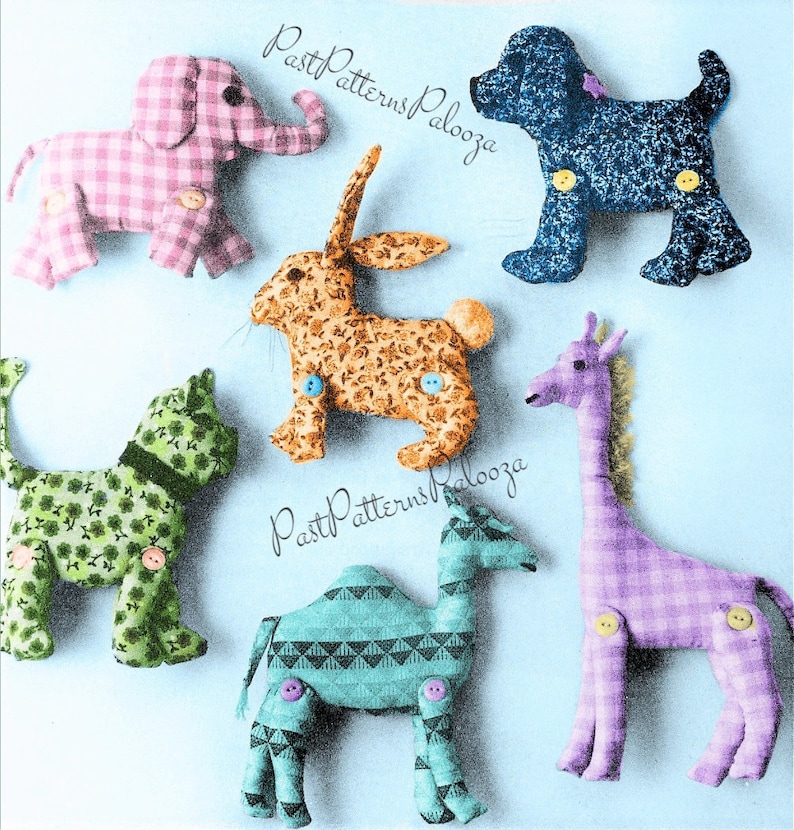 Vintage Sewing Pattern Cute Calico Gingham Animal Soft Fabric Etsy