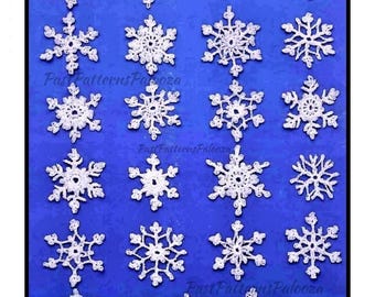 Vintage Crochet Pattern Small Mini Miniature Lace Snowflakes Motifs 24 Designs PDF Instant Digital Download Ornaments Appliques 1-2 Inch