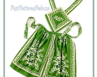 Vintage Sewing Pattern Womens Retro Dish Towel Apron PDF Instant Digital Download Quick Easy Sew Mid Century Hostess Housewife Chic