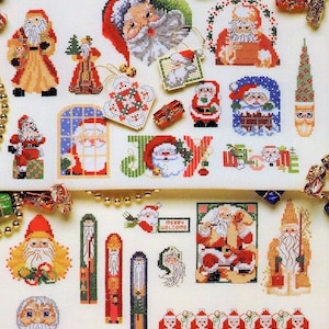 Vintage Cross Stitch Patterns Santa Claus Father Christmas St. Nick Motifs PDF Instant Digital Download Holiday Embroidery Needlepoint
