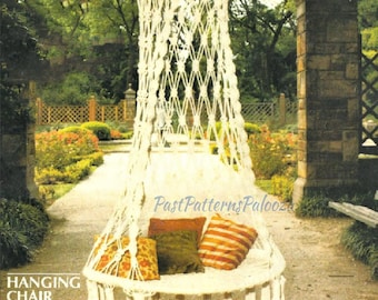 Vintage Macrame Pattern 6' Large Outdoor Swinging Chair Hanging Patio Backyard Swing Boho Hippie Chic PDF Instant Digital Download 6 Foot