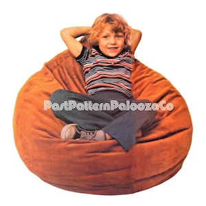 Vintage Childs Cushion Chair Sewing Pattern Corduroy Fabric PDF Instant Digital Download Retro 70s Design