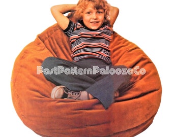 Vintage Childs Cushion Chair Sewing Pattern Corduroy Fabric PDF Instant Digital Download Retro 70s Design